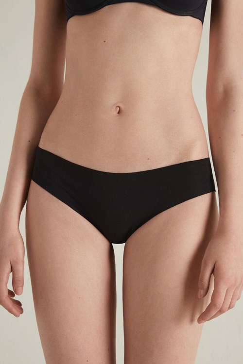 Tezenis Seamless Bomull Briefs Svarta Svarta | ZNVOX-8910