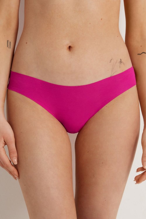 Tezenis Seamless Cheeky Briefs in Bomull Rosa Mörk | VYOHP-5138