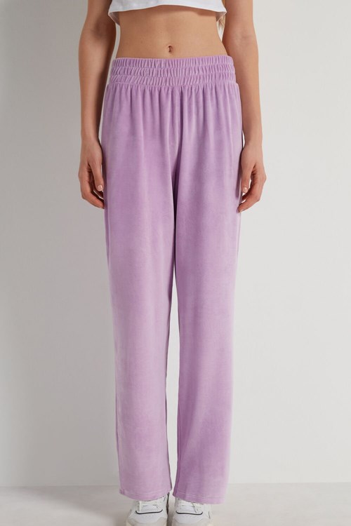 Tezenis Solid Color Chenille Pants Lavendel | GTYML-6095