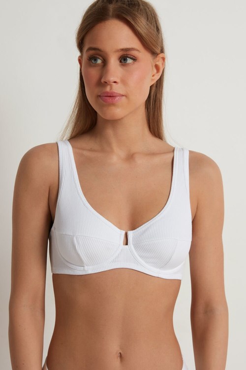 Tezenis Spring Rib Paris Bomull Balconette Bra Vita Vita | NTUPW-3170