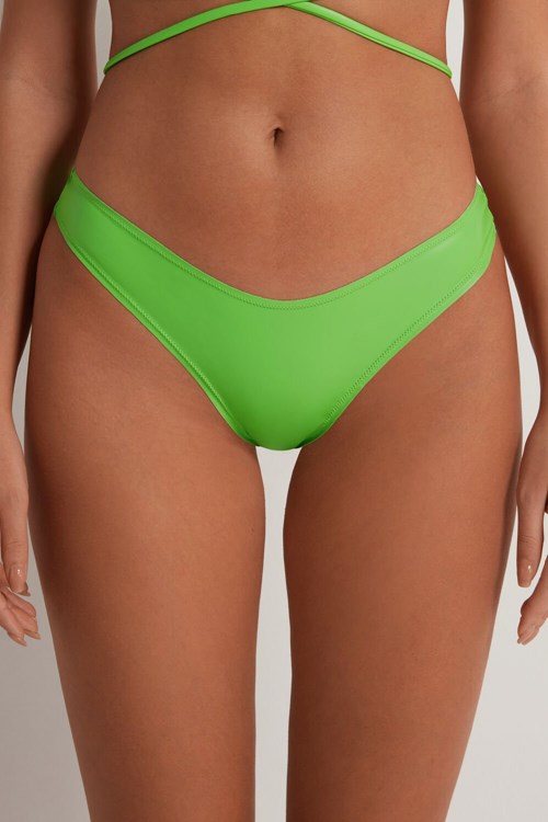 Tezenis Street Latex High-Cut Brazilian Panties Gröna Gröna | GBNPJ-3694