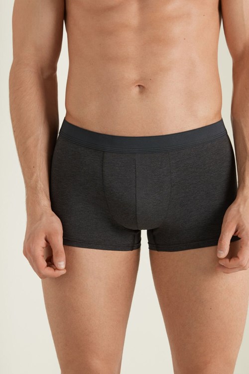 Tezenis Stretch Bomull Boxer Brief Grå Mörk | PZXEW-3576