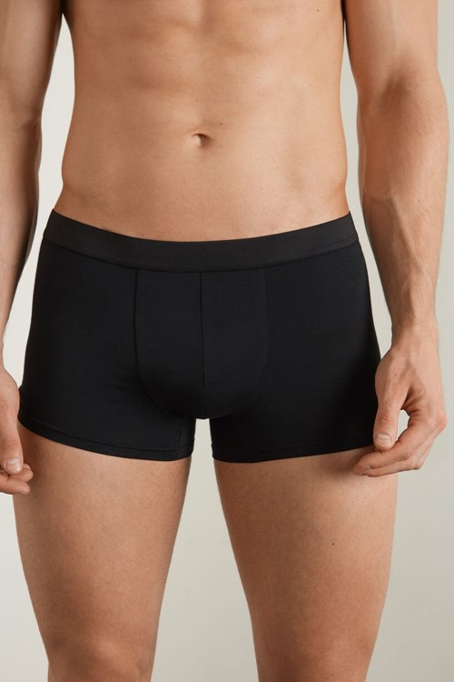 Tezenis Stretch Bomull Boxer Brief Svarta Svarta | DMPLV-5387