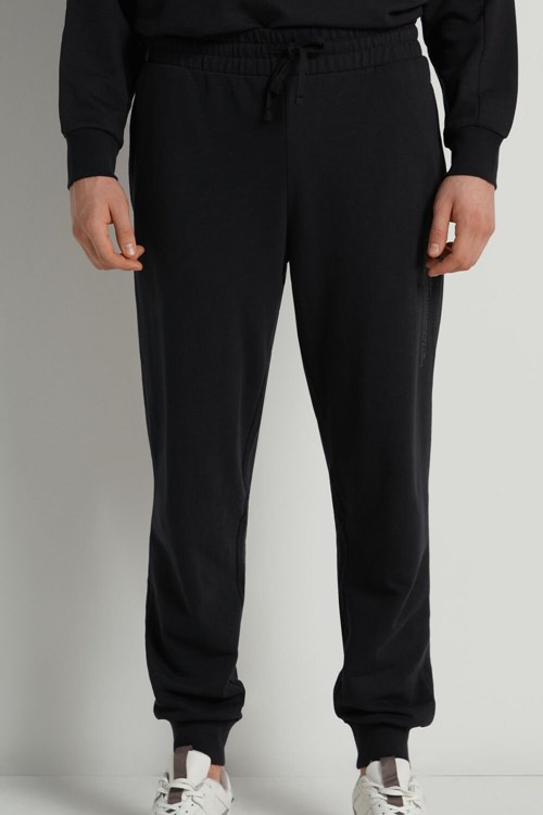 Tezenis Sweatpants with Pockets and Text Svarta Gröna | UTZPK-6793