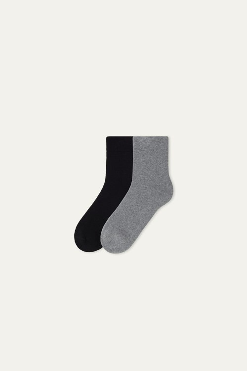 Tezenis Thermal Bomull Ankle Socks Svarta | MWOEB-4761