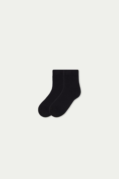 Tezenis Thermal Bomull Ankle Socks Svarta Svarta | UFPZW-1742