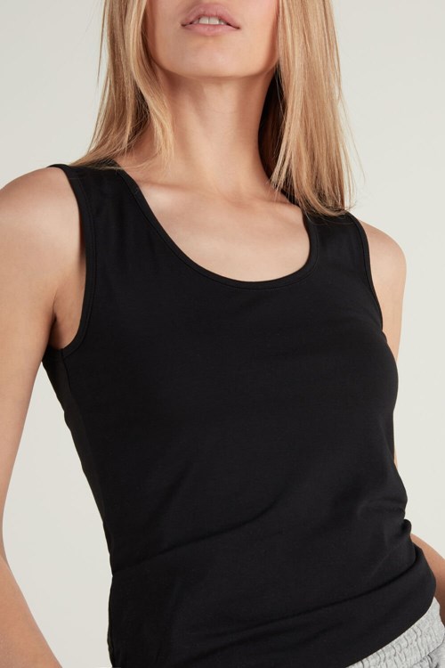 Tezenis Thermal Modal Camisole Svarta Svarta | YAGJB-0945