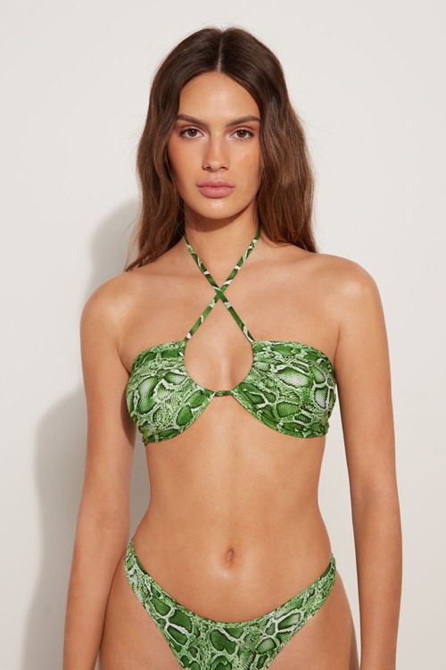 Tezenis Tropical Snake Brassiere Bra Gröna Ormskinn | KPYZJ-3428