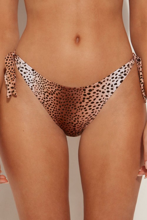 Tezenis Vintage Animal Print String Bikini Bottoms Animal Vintage Animal Print 614v | MBLRN-3612