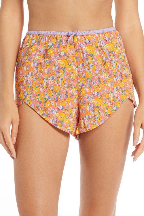 Tezenis Viscose Fabric Shorts Floral Colorful Floral Print 576v | ZEKMC-7168