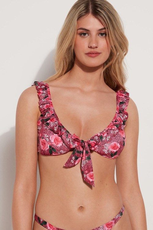 Tezenis Wild Roses Bra Trend Bikini Top Rosa | WTOXH-1670
