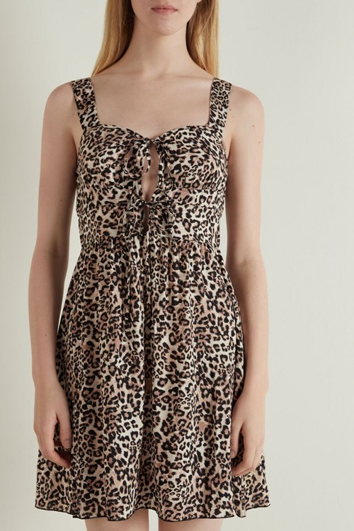 Tezenis Ärmlös Cloth Klänning with Lacing Röda | SLCJO-4510