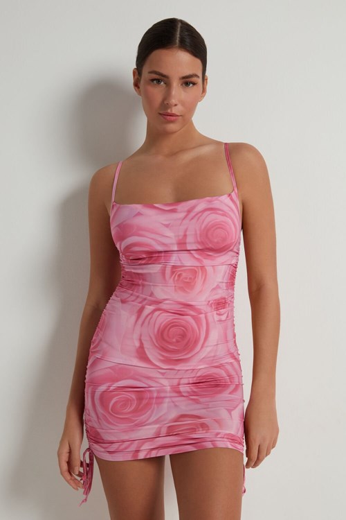 Tezenis Ärmlös Klänning with Drawstrings Rosa Rosa | QAUSR-0761